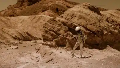 Mars surface rocky terrain red landscape NASA rover exploration
