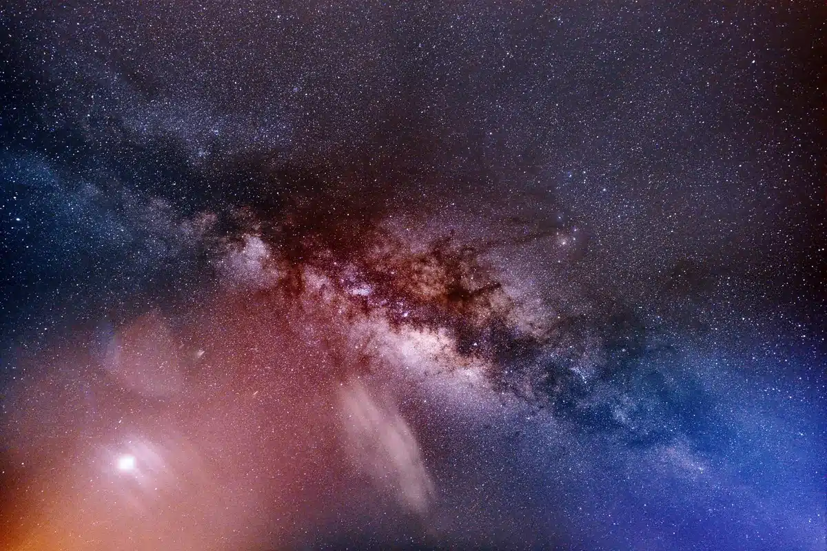 Milky Way galaxy center infrared composite starfield nebula ESO