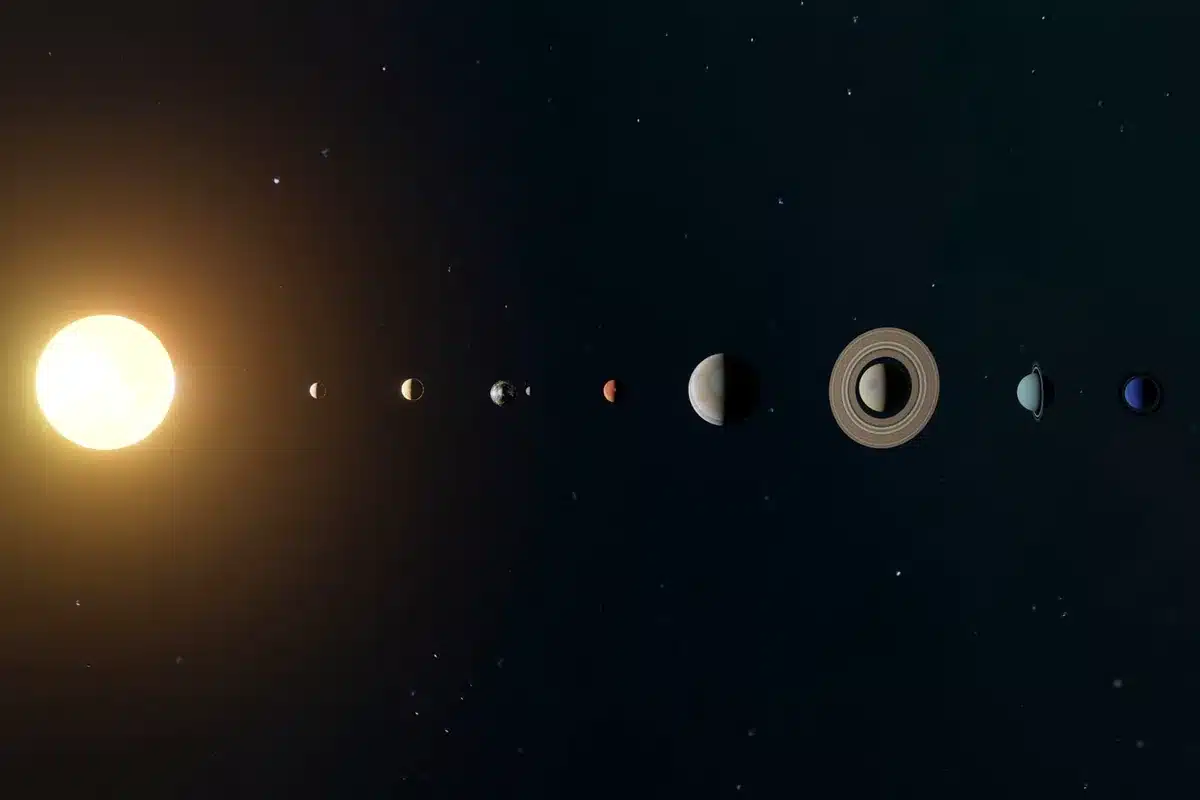 Mars planet surface ice water scientific illustration orbit view